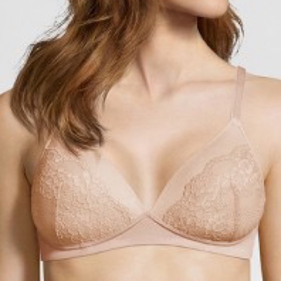 MAIDENFORM nude padded lace convertible bra 38DD - Picture 1 of 4